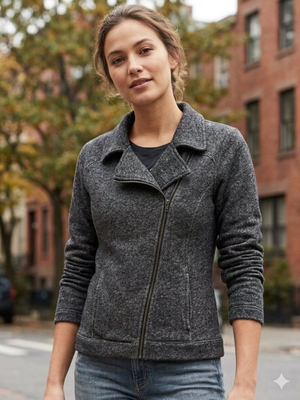 Old Navy Go Warm Gray Moto Jacket Size SP